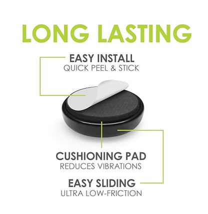 Slipstick GorillaGlides Kitchen Appliance Sliders (24 x 3/4” Round Glides) Self Adhesive Countertop Appliance Sliders Provide Easy Sliding and Saves Space on Counters - size: 3/4 Inch Appliance Sliders - 24 Pack