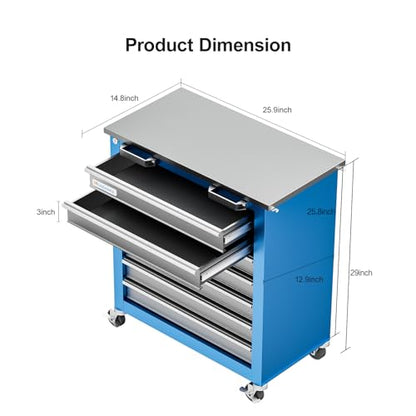 LARBANKE Tool Chest,7-Drawer Rolling Toolbox Chest,Rolling Tool Chest on Wheels with Keyed Locking System,and 4 Foot Pad,Tool Chet can be Combined Cabinet Set with 5-Drawer Tool Chest,for Garage - style: 7 Drawer Rolling Tool Chest