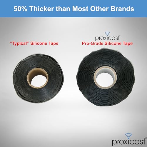 Proxicast Pro-Grade Extra Strong 30mil Weatherproof Self-Fusing Silicone Rubber Sealing Tape For Outdoor Antenna Coax & Electrical Cables, Hose/Pipe Leaks & Emergency Repairs (1.5" x 15' roll) - Green - color: Green