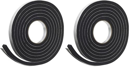 Frost King Foam Tape, Sponge Rubber, 3/4" W X 7/16" H | 10' L | Black | 5/16" T | Pack of 2 - size: Pack of 2, style: 3/4"W, 7/16"T