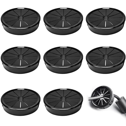 8 Pcs Cable Grommet, Snap Bushing 2" (50 mm) Mounting Diameter, Flexible Petal-Shaped Buckle Round Nylon Desk Grommet for Wires Through Countertop Cord Organizer and Protection, Black - style: 2" -RSB 8PCS