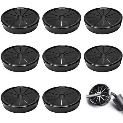 8 Pcs Cable Grommet, Snap Bushing 2" (50 mm) Mounting Diameter, Flexible Petal-Shaped Buckle Round Nylon Desk Grommet for Wires Through Countertop Cord Organizer and Protection, Black - style: 2" -RSB 8PCS