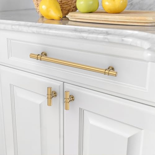 Asidrama 10 Pack 6.3 Inch(160mm) Champagne Bronze Kitchen Cabinet Handles, Cabinet Pulls Kitchen Cabinet Hardware Cupboard Handles Drawer Pulls - color: Champagne Bronze, size: 6.3" Hole Center, style: 10 Pack