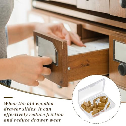 Tack-in Drawer Glides Drawer Slides Drawer Repair Tool Plastic Furniture Sliders for Repairing Dressers, Making The Drawers Slide Smoothly and Evenly (16 Pieces)