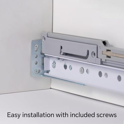 Face Frame Rear Mounting Brackets 5 Pairs for Drawer Slide Cabinet Drawer Guides Slides Rails Bracket for Face Frame Install, with Screws