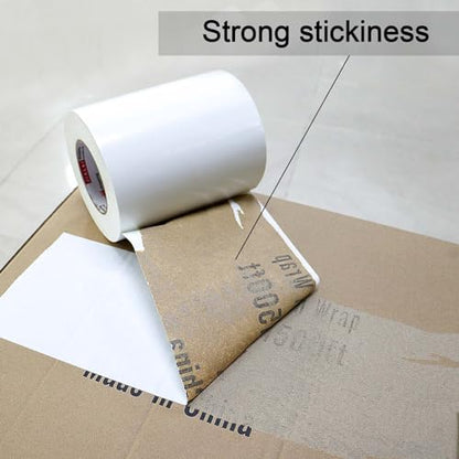 Wide Duct Tape, Industrial Grade 30Yards (90 ft) Wide 8'' Tape Duct, 9 Mil Heavy-Duty, Waterproof, Strong, Flexible, No Residue, for Crafts & Home Improvement (White, 8'' x 90ft) - color: White, size: 8'' x 90ft