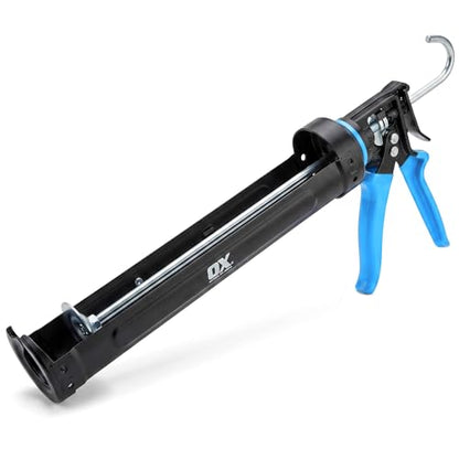 OX Pro 29oz Caulking Gun - Heavy Duty Steel Frame Large Caulk Gun 29 oz with 12:1 Thrust Ratio for Latex and Silicone - size: 29 oz