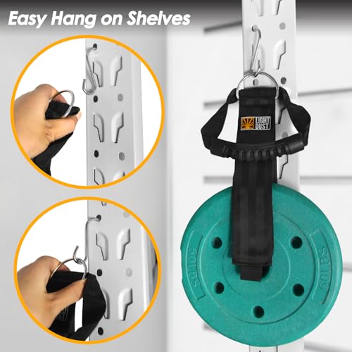 Hanging Extension Cord Holder - 4Pack 22" 35" Handle Wrap Straps with S Hooks Heavy Duty Garage Organizer Tool Hangers - Garden Hose Power Electrical Cable Rope RV Shed Storage and Organization - size: 4Pack 22" 35"