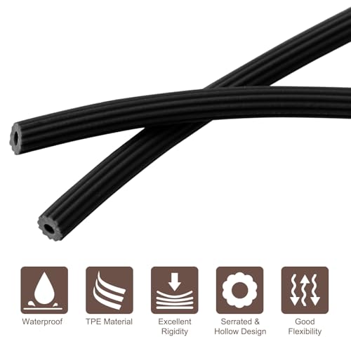 uxcell TPE Screen Spline, 0.12"x32.8ft Round Window Screen Repair Retainer Spline for Door Window Screens Replacement (10 Meter, Black) - size: 0.12" x 32.8ft