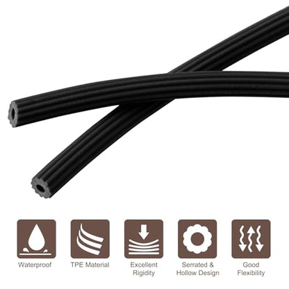 uxcell TPE Screen Spline, 0.12"x49.2ft Round Window Screen Repair Retainer Spline for Door Window Screens Replacement (15 Meter, Black) - size: 0.12" x 49.2ft