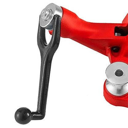 Mophorn Screw Bench Chain Vise 1/8 to 5-Inch Pipe Capacity, Heavy Duty Bench Chain Pipe Vise with Crank Handle, Neoprene-Coated Jaw, Cast Iron Material Ideal for a Variety of Pipes - size: 1/8" - 5" Bench Mount