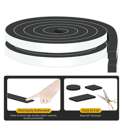 Weather Stripping,Front Door Insulation,Strong Adhesive, Lightproof, Soundproof Foam,Door Seal Strip for Door Frame,Window Frame,Sliding Door (Black,1 in x 1 in x 13Ft) - size: 1 In x 1 In x 13Ft