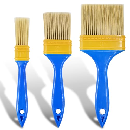 DTDNZKN 3 Pack Paint Brushes - Ideal for Priming, Painting, Varnishing, Wood, Walls, and More