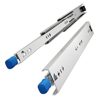 VADANIA 20" Heavy Duty Drawer Slide with Lock #D53, 2" Width Up to 125lb Load Capacity, 3-Fold Full Extension, Ball Bearing Lock-in & Lock-Out, Side Mount, 1-Pair - size: 20 Inch, style: #D53(53mm wide)