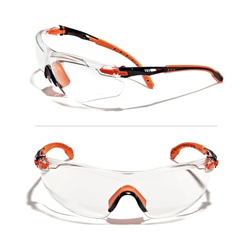 OPTIFENSE™ VS3 Anti Fog, Premium CLEAR/TINTED Safety Glasses, ANSI Z87+ (Click for frame/lens option) - color: Orange