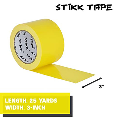STIKK Duct Tape - Yellow Duck Tape - 3 inch x 25 Yards - Heavy Duty Tape for Repairs, Household Projects - for Commercial HVAC and Construction - Effective Heavy Duty Waterproof Duct Tape - color: Yellow
