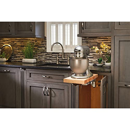 Rev-A-Shelf Heavy-Duty Stand Mixer Lift for Kitchen Base Cabinets, Zinc - Spring-Loaded Lifting System for Small Countertop Appliance Storage, RAS-ML-HDCR - style: Lift