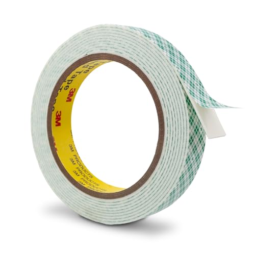 3M Double Sided Foam Tape 0.75" x 10Ft 1 Pack White Double Coated Urethane Adhesion Polyurethane Tape for Bonding Attaching Mounting Interior Signage Nameplates DIY Card - size: 0.75" x 10Ft