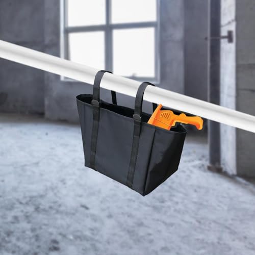 Baoblaze Ladder Tool Bag Ladder Tool Holder Easy to Install Ladders Accessory Repairing Kit Multifunctional Ladders Pouch, Extra Thick Black