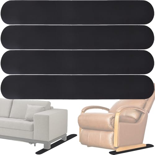 4 Pack Anti-Slip Furniture Rail Pads,Non Skid Furniture Pads for Recliners, Furniture Grippers, Gripper Pads, Furniture Pads for Hardwood Floors and Carpet,for Recliners,Sofa,couches,Chairs (30.7inch) - size: 4Pcs-Black