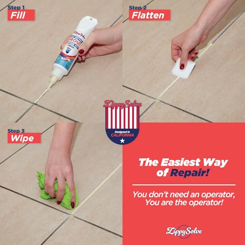 Tile Grout, Repair Kit, Restore & Renew Tile Joints Line, Fast Drying Tile Grout Paint Squeeze Tube for Bathroom Shower Kitchen Floor, Waterproof (8.8 oz, Ivory) - style: Ivory