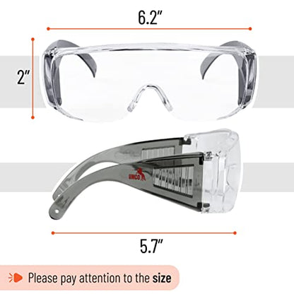 UNCO- Safety Goggles Over Glasses, Protective Goggles, Anti Fog, Work, Safety Glasses Over - color: Black, size: 1 Pack