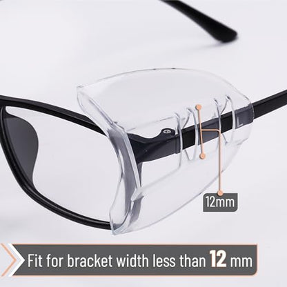 UNCO- Safety Side Shields for Glasses, 2/4/6/10/12/16/20/24/30/32 pcs, Safety Glasses Side Shields for Eyeglasses - style: 2 Pcs