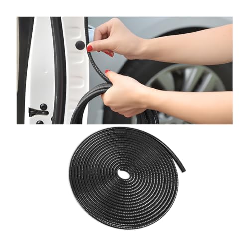 Osilly Car Door Edge Guards, 16Ft Rubber Seal Car Door Edge Trim, U Shape Door Edge Protector Guard, Aluminum Weather Proofing Automotive Door Edge Molding Protection for Most Car (Black) - color: Black, size: 16Ft
