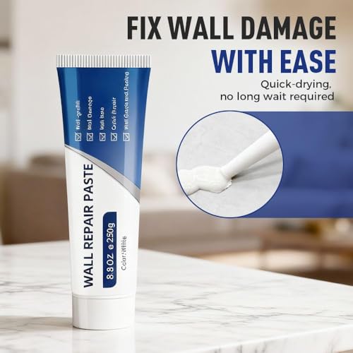 2026 New Drywall Patch Repair Kit with Scraper, Wall Mending Agent White Spackle Wall Repair Paste Wall Repair Agent Tile Gap Filler for Holes Cracks Nail Holes, Dents Small Damage (1 PCS) - color: 1 PCS