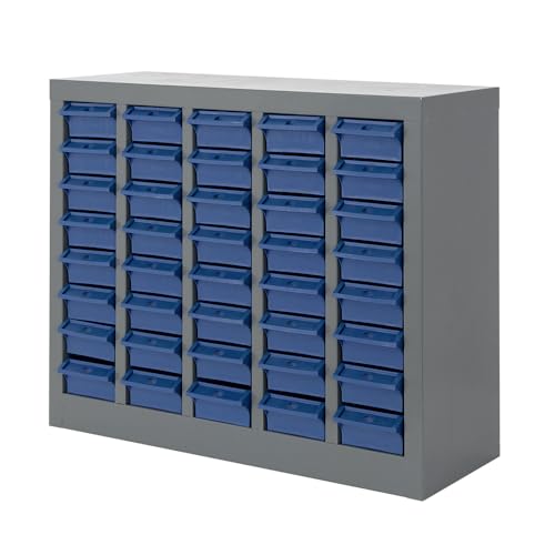 Yeeoy 40 Drawers Parts Cabinet Bolt and Nut Tool Storage Cabinet Part Cabinet Organization Shelves with ABS Material Drawer for Tool Hardware Storage, Grey - size: 40 Drawers