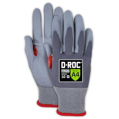 MAGID ROC 21G Ultra-Thin Polyurethane ANSI A4 Coated Work Glove, 1 Pair, Size 6/XS, GPD412 - color: Gray Polyurethane, size: 6/XS, style: 1 Pair