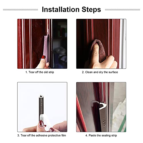 Weather Stripping for Door/Windows X 18 Feet Long, V Shape Adhesive Weather Strip Door Frame/Windows Frame Seal PU Foam Strip Weather Seal Door Insulation Anti Collision Soundproof (Black)