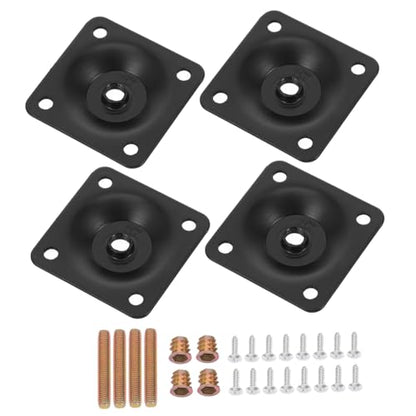 1set Table Leg Connector Flat Mounting Plates for Furniture Repair Heavy-Duty Brackets for to Tables Chairs Sofas More
