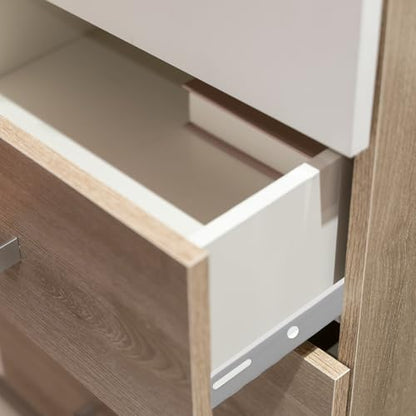 Litoexpe 1 Pair 12 Inch Drawer Slides Kit with Screws, Bottom Mount Design Drawer Rails with Smooth-Gliding Nylon Wheels - size: 12 Inch