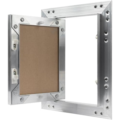 6" x 8" Waterproof Drywall Access Panel, Tileable and Paintable Ceiling and Wall Access Panel for Drywall, Wire Cover for Wall Covering Panels, Push to Open, Flush-Mount Wall Hole Cover - size: 6" X 8"