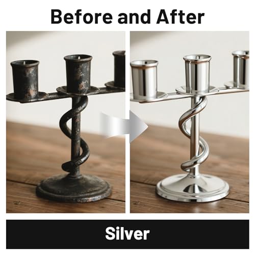 SENVEN Liquid Silver Leaf Paint High Gloss Multi Surface Rich Silver Paint for Metal, Wood, Plastic, Canvas, Appliance, Furniture Scratch Repair & Art Handcrafts 30ml/1.5oz Fast Drying Acrylic Metallic Finish - color: Silver