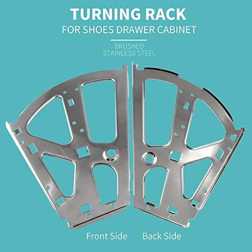 2 Layers Shoes Drawer Cabinet Hinges, Silver Shoe Cabinet Replacement Fittings Stainless Steel for Kitchen Living Room, 1 Pair - color: Silver, size: 2 Layers