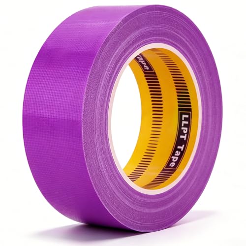 LLPT Duct Tape Premium Grade 1.6 Inches x 108 Feet x 11 Mil Easy Tear Residue Free Strong Adhesive Color Purple (DT405) - color: Purple