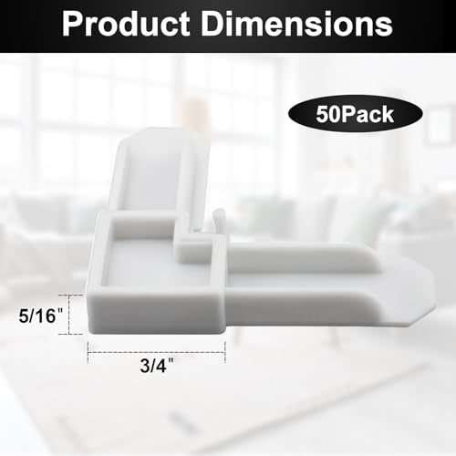 50-Pack 5/16 in. x 3/4 in. White Plastic Screen Frame Corners and 25-Pack Corner Mount Flat Window Spring Screen Tensioners for Window Screen Repair kit