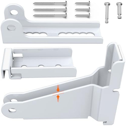 Reinforced Storm Door Closer Bracket Kit Compatible with Andersen, Emco, Larson,Pella,40201 Door Repair Kit, Screen Door Closer Replacement Part for Storm Door, White