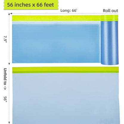Tangibay Pre-Taped Masking Film for Painting - 56" x 66' Painters Plastic Sheeting for House & Automotive Paint, Tape and Drape for Covering Cars, Walls, Windows and Furniture Protection (2 Rolls) - size: 2 Rolls: 56"x66'
