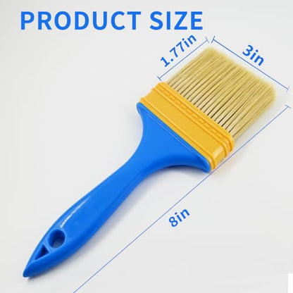 DTDNZKN 3 Pack Paint Brushes - Ideal for Priming, Painting, Varnishing, Wood, Walls, and More
