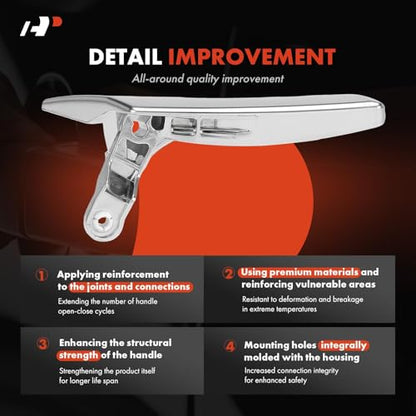 A-Premium Interior Door Handle Repair Kit Front or Rear Left Driver Side - Compatible with 2008-2015 Mercedes-Benz W204 X204 Series C230 C250 C300 C350 C400 C63 AMG C63 AMG S GLK250 GLK350 - style: Front Left or Rear Left