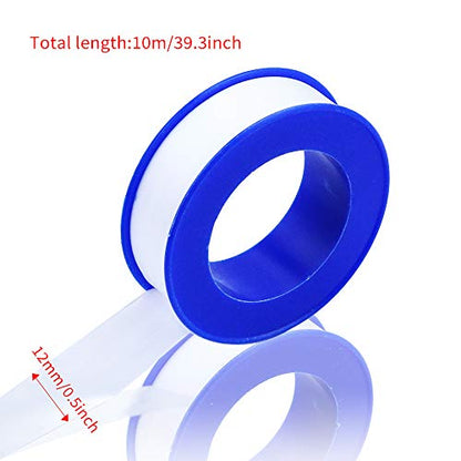 30 Pieces 1/2 Inch Teflon Tape Industrial Thread Seal Tapes Plumbing Waterproof Seal Tape for Plumber, Air Head, Thread Pipe, 1/2 x 394 Inch