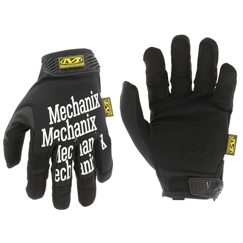 Mechanix Wear Original Work Gloves - Multi-Purpose Outdoor Work Gloves - Touchscreen Capable - Secure Fit - Durable & Machine Washable - Breathable & Comfortable - Large - Black - color: Black, size: Large