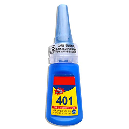Glureo Multipurpose High-Grade Bonding Glue, All Purpose Repair Glue, 401 Instant Adhesive Super Strong Liquid Glue for Ceramic,Plastic,Wood, Metal (1PC) - color: 1pc