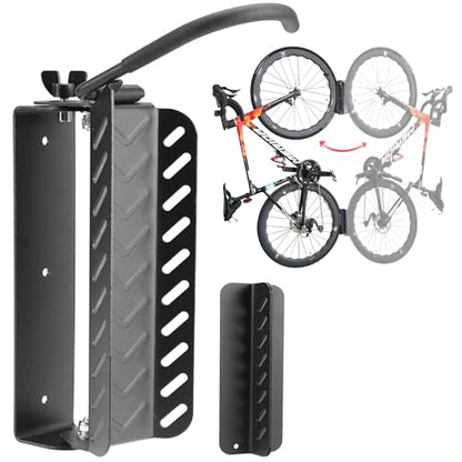PHUNAYA All Metal Bike Wall Mount Vertical, Swivel Bike Hangers For Garage, Bike Rack Garage Wall, Bicycle Hooks, Garden Indoor Outdoor Storage, All Metal (1Pack) - style: Vertical 1Pack