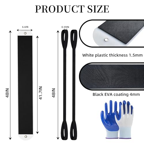 Appliance Furniture Sliders for Heavy Duty Carpet/Hardwood - 660lb Capacity 2-Pack, Thick Non-Scratch Moving Pads for Refrigerators, Safes - Reusable Appliance Mover with Pull Straps (4ft) - size: 6.7IN*48IN