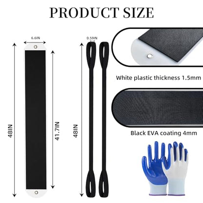Appliance Furniture Sliders for Heavy Duty Carpet/Hardwood - 660lb Capacity 2-Pack, Thick Non-Scratch Moving Pads for Refrigerators, Safes - Reusable Appliance Mover with Pull Straps (4ft) - size: 6.7IN*48IN