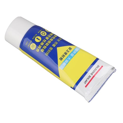 Sealant Water Caulk Adhesive for Bathroom Kitchen Basement Indoor Use with ABS Glass Ceramic Wood Aluminum Stainless Steel (White) - size: White